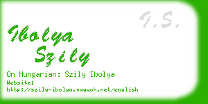 ibolya szily business card